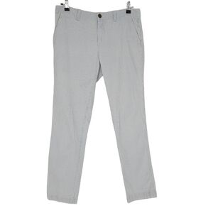 GAP Girlfriend Khaki Pants Blue Railroad Conductor Stripe Mid Rise 4